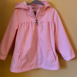 Cat and Jack pink raincoat w bunny ear hood sz 2T